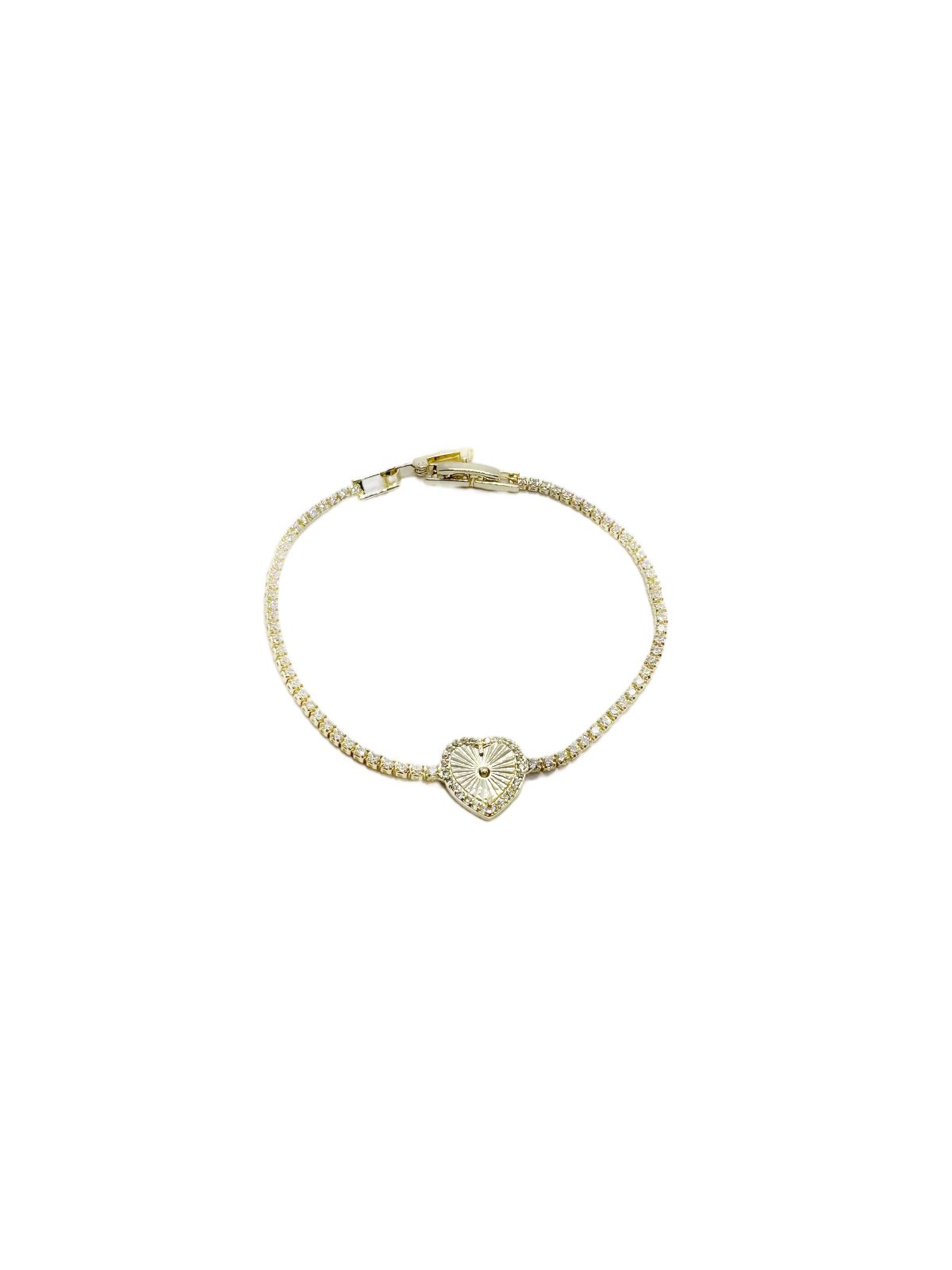 Heartline Bracelet | Taşlı Kalp Bileklik