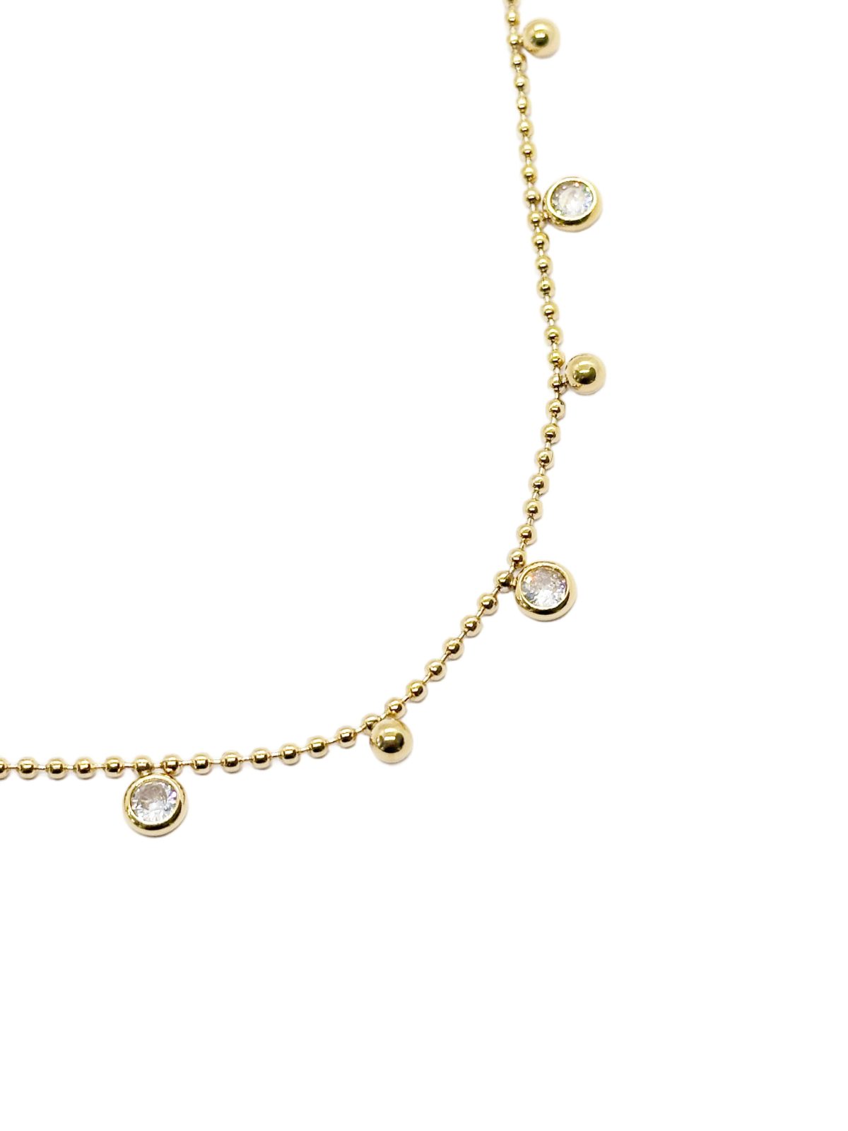 Orbit Steel Necklace | Taşlı Zincir Kolye - Görsel 2