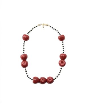 Cherry Necklace | Boncuklu Kiraz Kolye