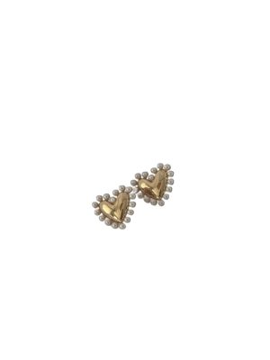 Perlette Earring | İncili Kalp Küpe