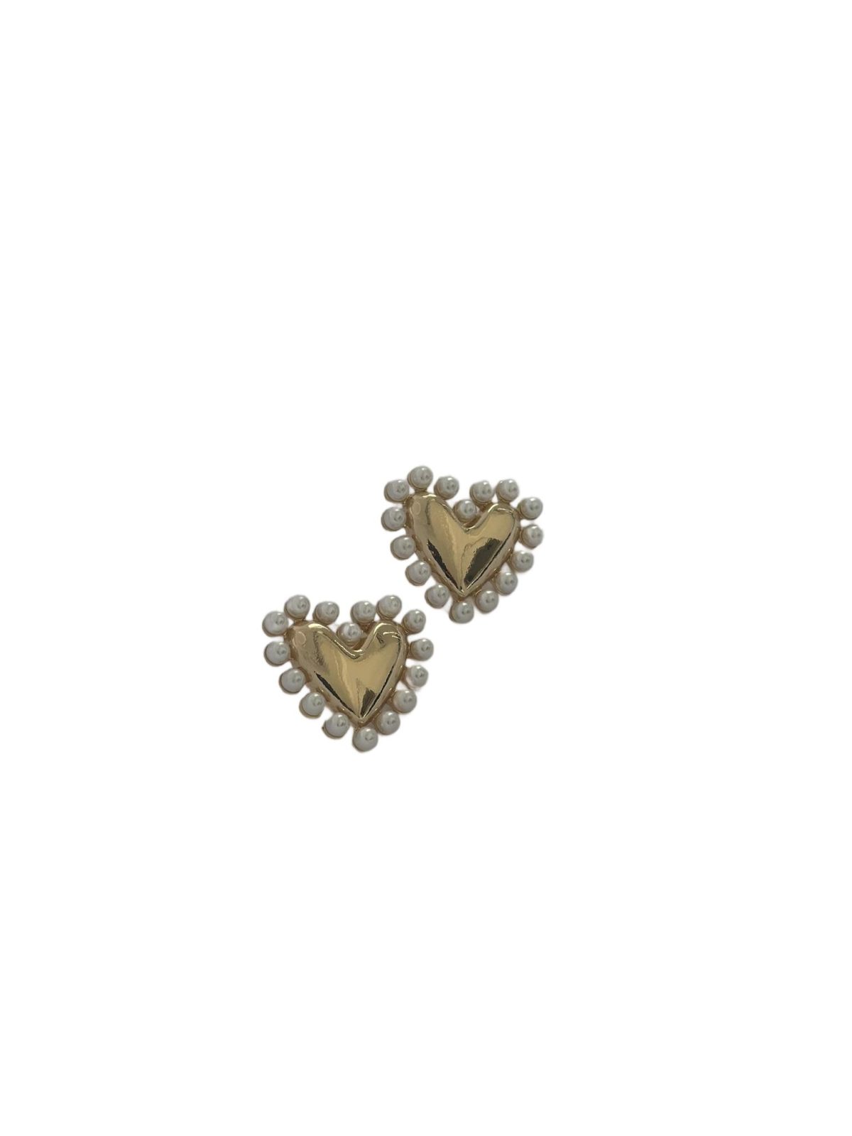 Perlette Earring | İncili Kalp Küpe - Görsel 2