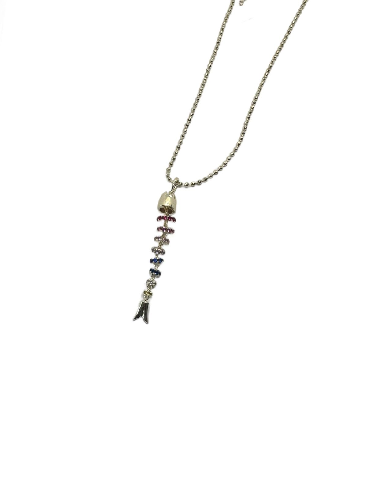 Glimbone Necklace | Renkli Taşlı Balık Kolye - Görsel 3