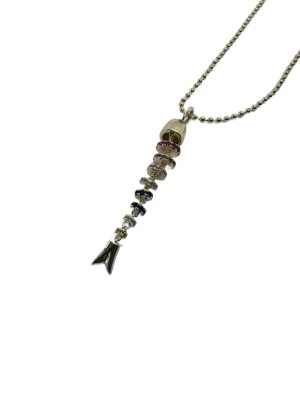 Glimbone Necklace | Renkli Taşlı Balık Kolye