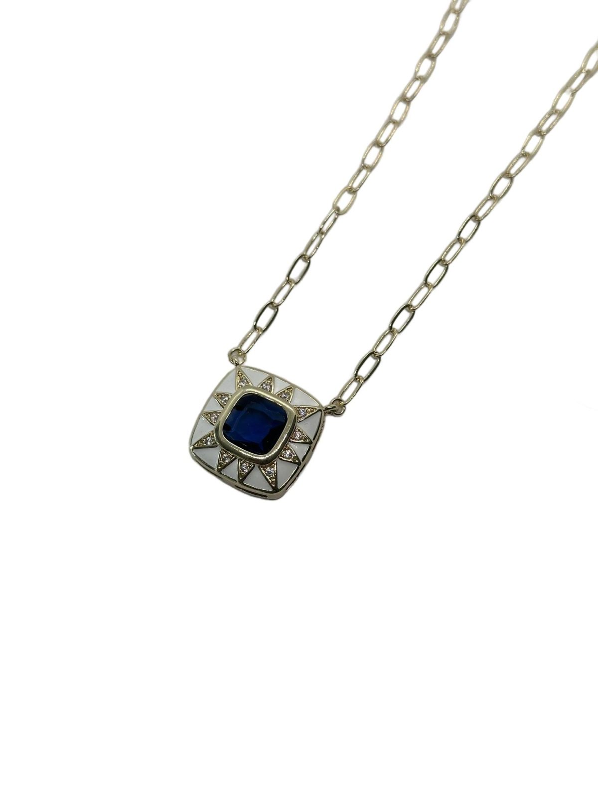 Elantia Necklace | Kare Taşlı Kolye - Görsel 3