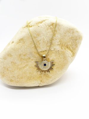 Azzura Steel Necklace | Taşlı Göz Kolye
