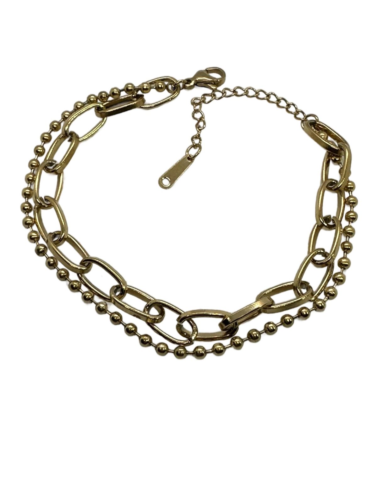 Twin chains Bracelet | İkili Zincir Çelik Bileklik - Görsel 4