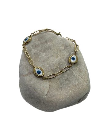 Blue Eye Bracelet | Nazar Göz Çelik Bileklik