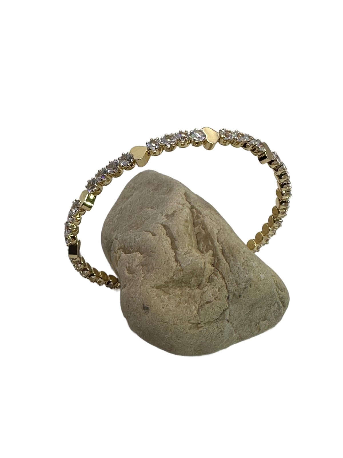 Baguet Hearts Bracelet | Baget Taşlı Kalpli Bileklik - Görsel 2