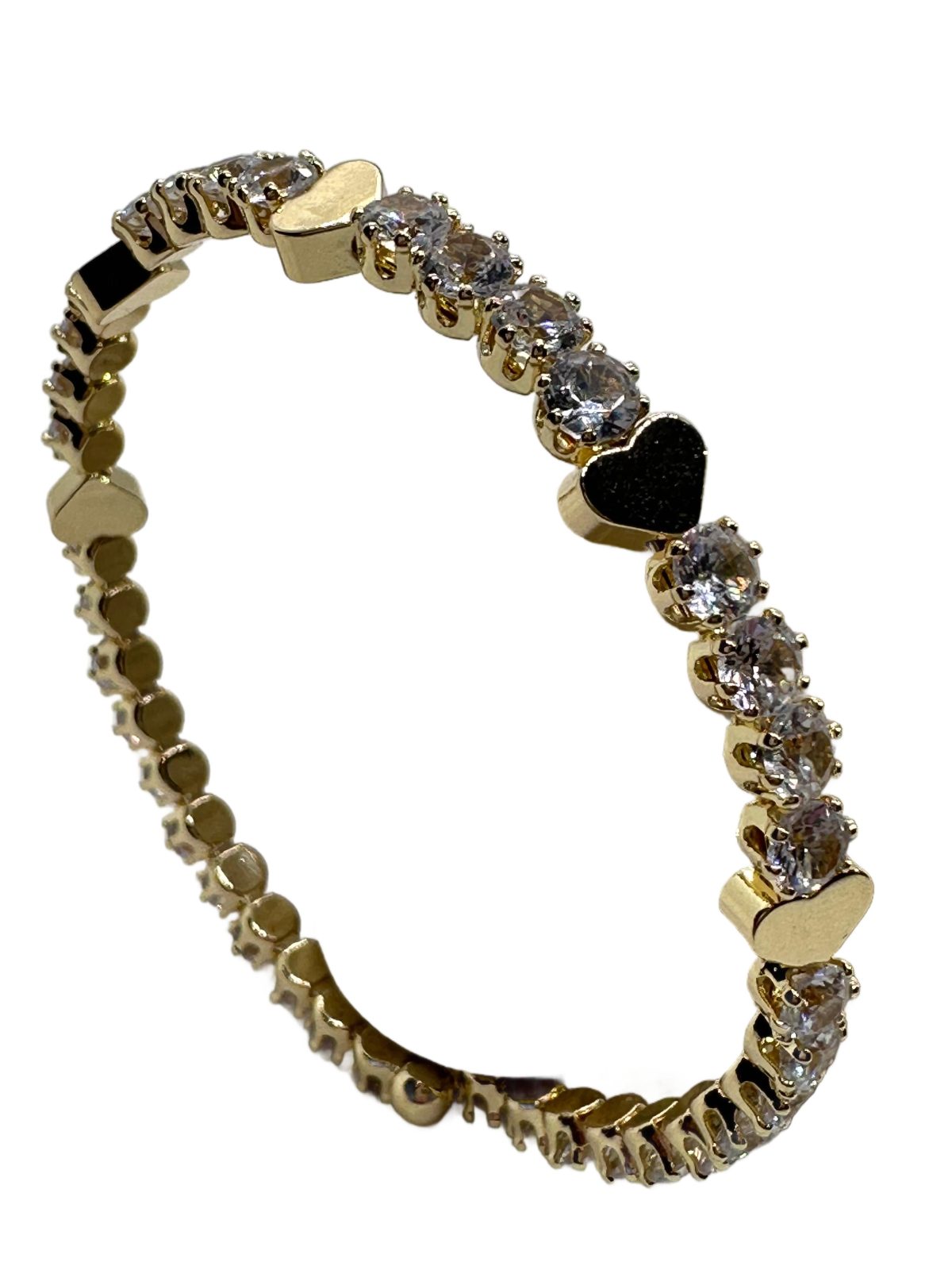 Baguet Hearts Bracelet | Baget Taşlı Kalpli Bileklik - Görsel 3