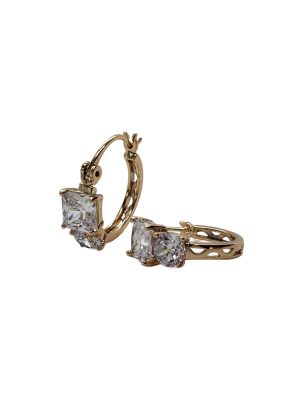 Gem Pair Earring | Kare Taşlı Xuping Küpe