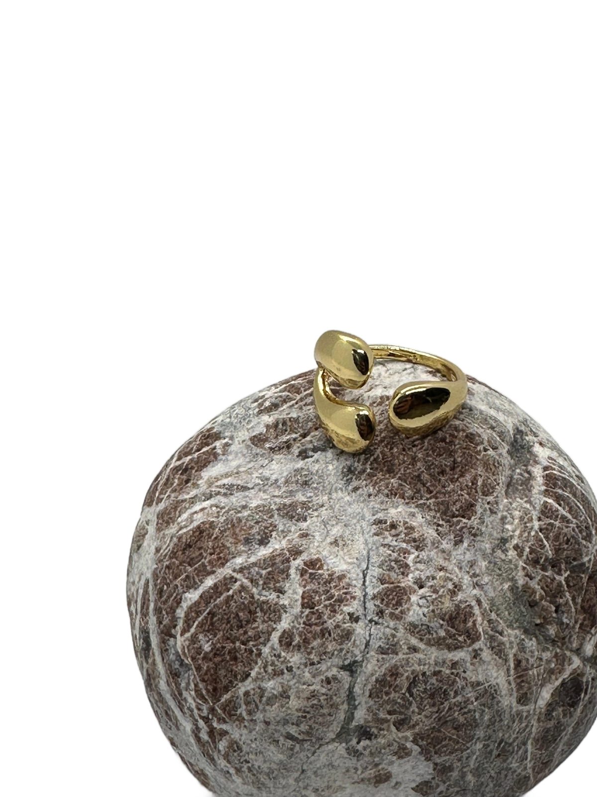 Trio Ring | Gold Plaka Yüzük